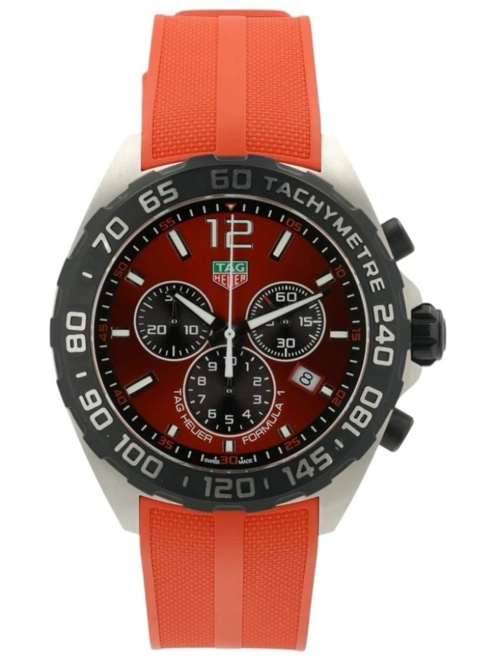 Tag Formula One Red Dial Stainless Steel 43mm Quartz Movement Mens CAZ101AN